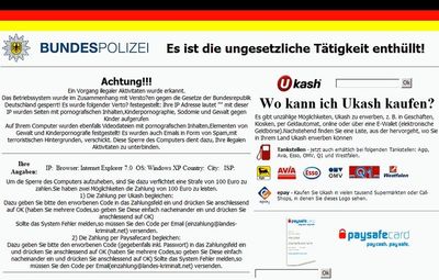 Example of the federal police trojan – trojans and computer viruses Stuttgart